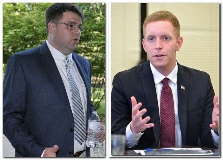 Former Holyoke City Councilor Jay Ferreira (left) and Mayor Alex Morse.