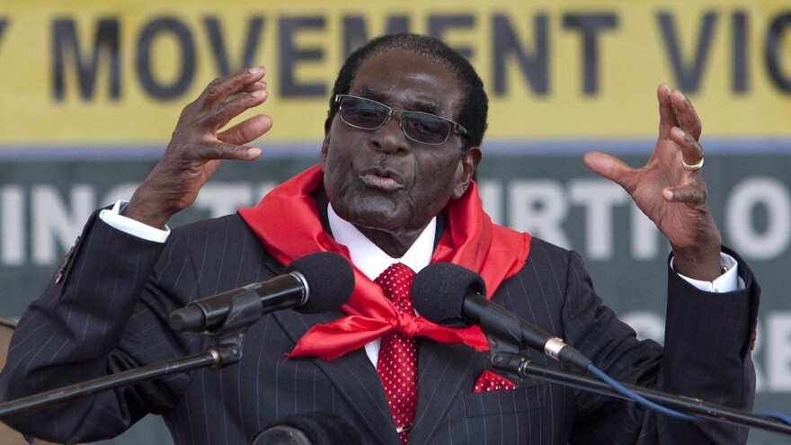 Zimbabwean President Robert Mugabe went for matching accessories during a February celebration of his 91st birthday. He appears not to be a fan of goats.