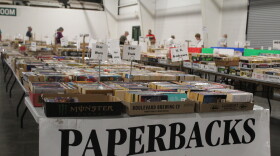Volunteers with Friends of the Library prepare for the 2026 Fall Book Sale. (Photo taken on September 14, 2026)