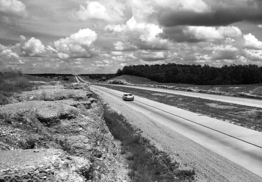 A scenic shot of Route 66