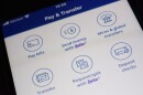 FILE — Options to use the Zelle payments network are seen on a Chase mobile banking app.