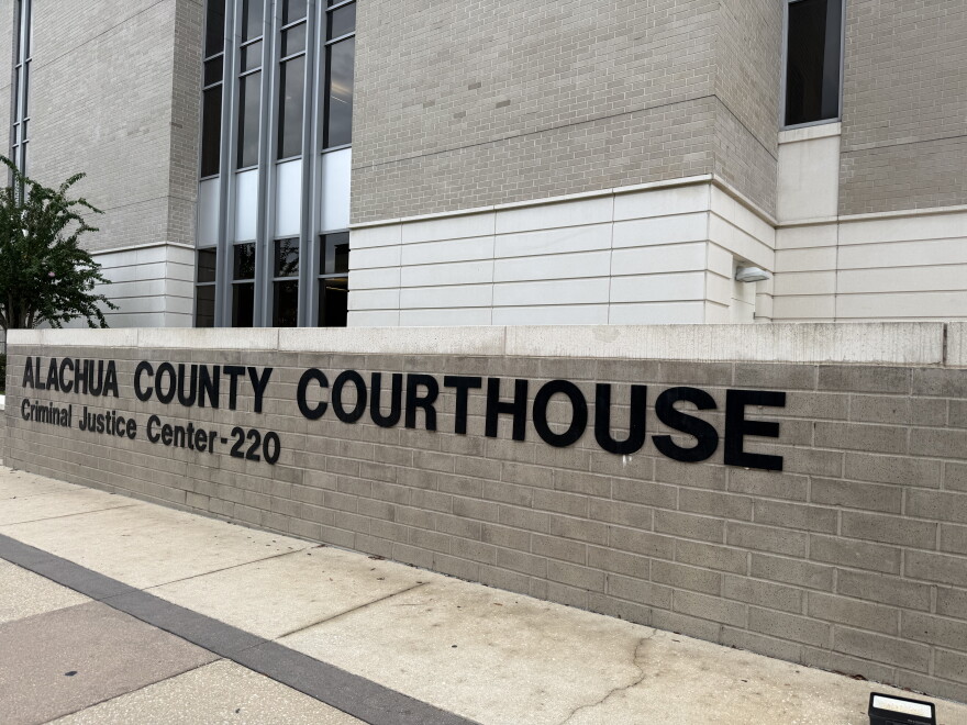 About 50 area residents attended a Coffee With the Court session at the Alachua County Courthouse on the process of criminal sentencing on Wednesday, Oct. 7, 2026. (Ethan Pettus/WUFT News)