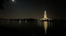 Louisiana State Capitol at night
