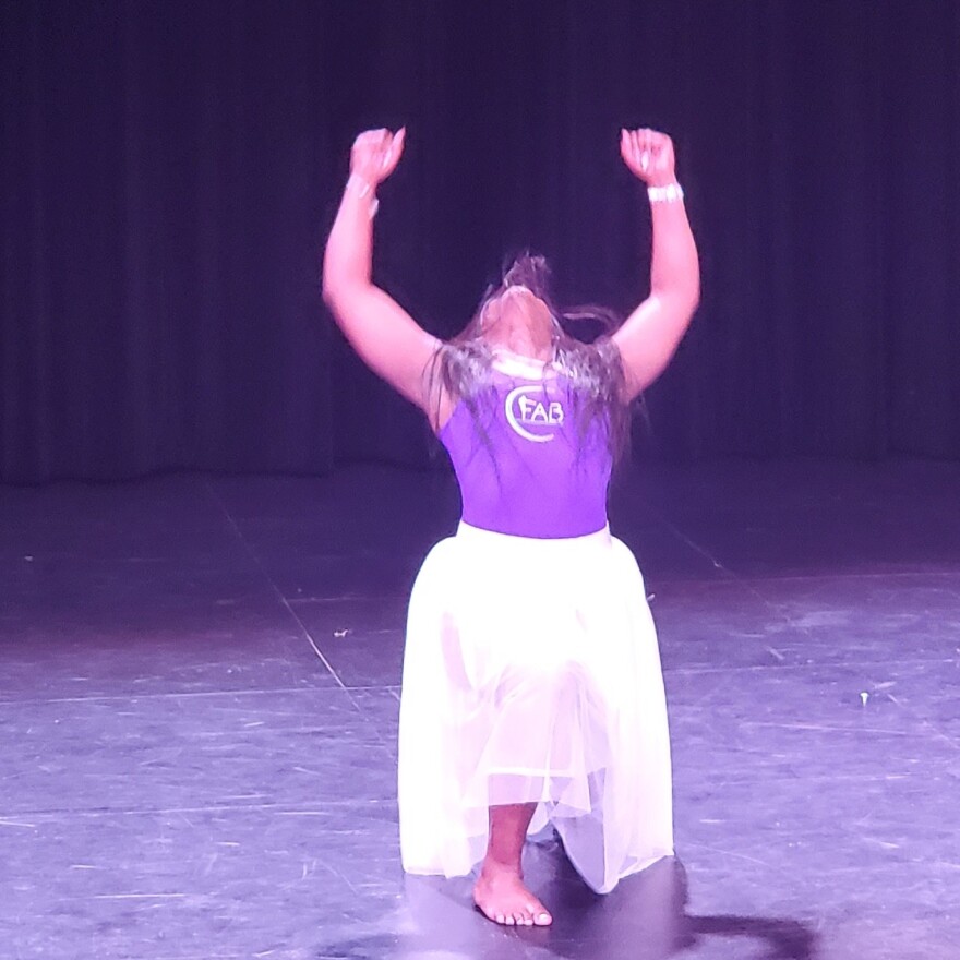 Fabbie Williams performing during Fab Dance and Fitness Academy's Black History celebration.