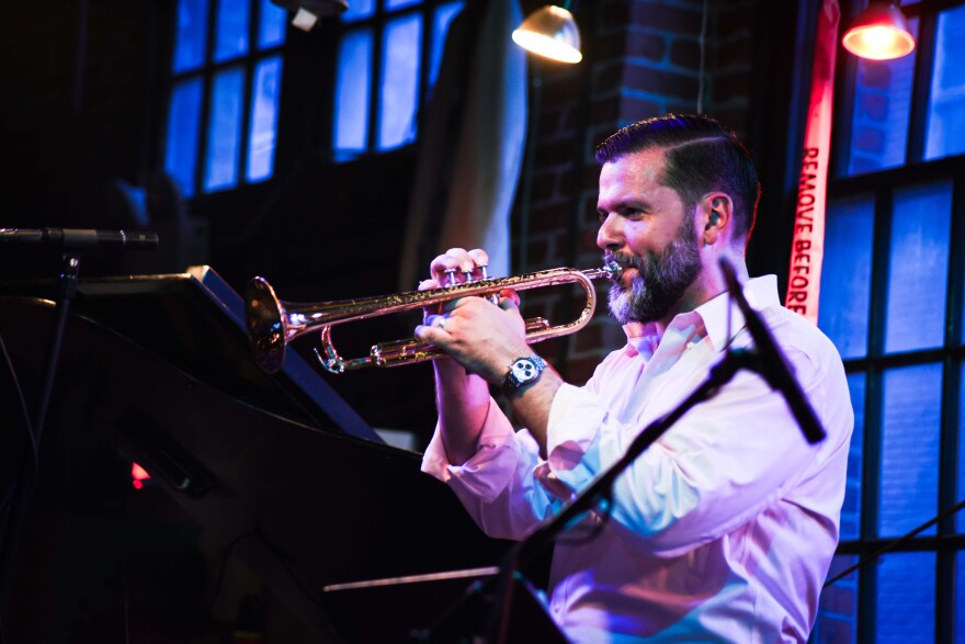Trumpeter Josh Lawrence, playing music from 'Still We Dream' at the Black Squirrel Club on June 28, 2025.