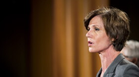 Former acting attorney general Sally Yates speaks during a press conference at the Department of Justice on June 28, 2016 in Washington. (Pete Marovich/Getty Images)