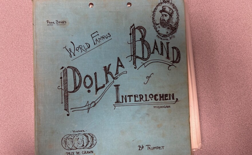 Songbook for the "World Famous Polka Band of Interlochen" which compiled hundreds of polka tunes played at the Fireplace Inn. The book was collected by high school camp counsellor Steven Boyd who also played in the band.