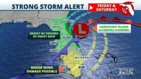 Storm to bring widespread rain, and coastal flooding along the Atlantic coast. Image: FPREN 