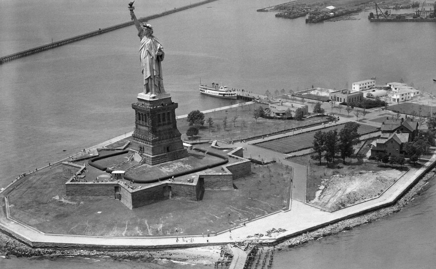 The island that serves as home to the Statue of Liberty — shown here in 1952 — was called Bedloe's Island until 1956, when its name was changed to Liberty Island. It recently reopened after suffering damage from Superstorm Sandy.