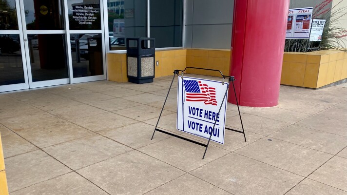 The West Waco Library serves as an early voting location for the May 2 local elections.