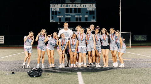 Members of the Johnston Senior High school flag football team.