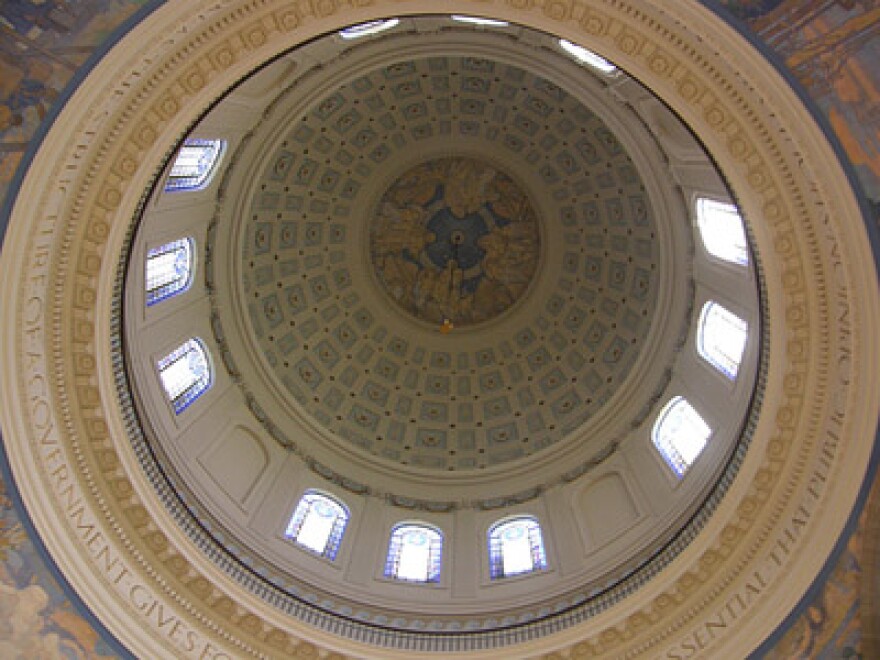 An interior view of the Missouri State Capitol building in Jefferson City, Mo.