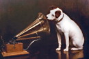 In England, artist Francis Barraud (1856-1924) painted his brother's dog Nipper listening to the horn of an early phonograph during the winter of 1898. Victor Talking Machine Company began using the symbol in their trademark, His Masters Voice, in 1900.