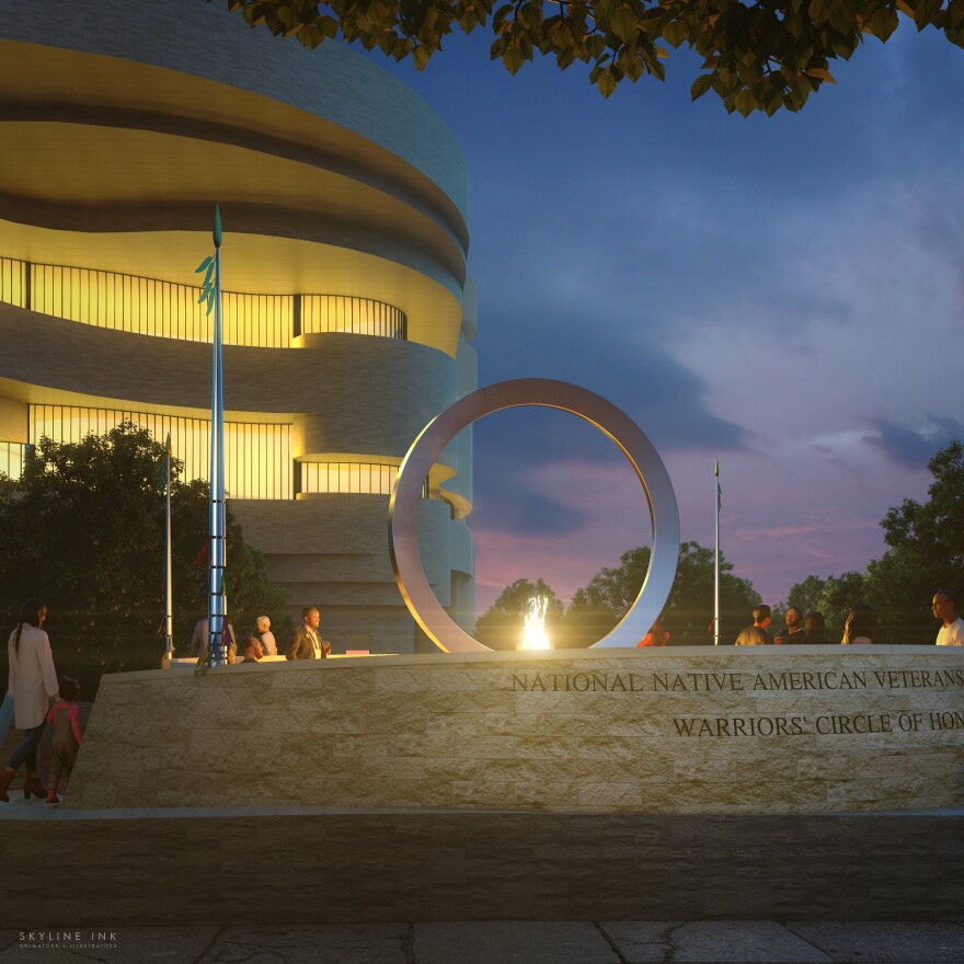 The multimedia artist Harvey Pratt's <em>Warriors' Circle of Honor</em> will incorporate an enormous, upright stainless steel circle.