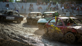Trash Car Racing at the Cache County Fairgrounds in Logan on Saturday, July 18, 2026.