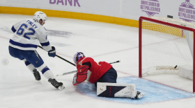 Skater scores a goal