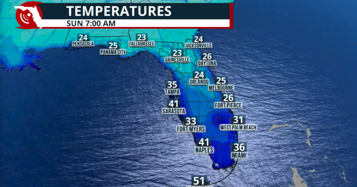 Even colder air mass to arrive in Florida this weekend; will it snow?