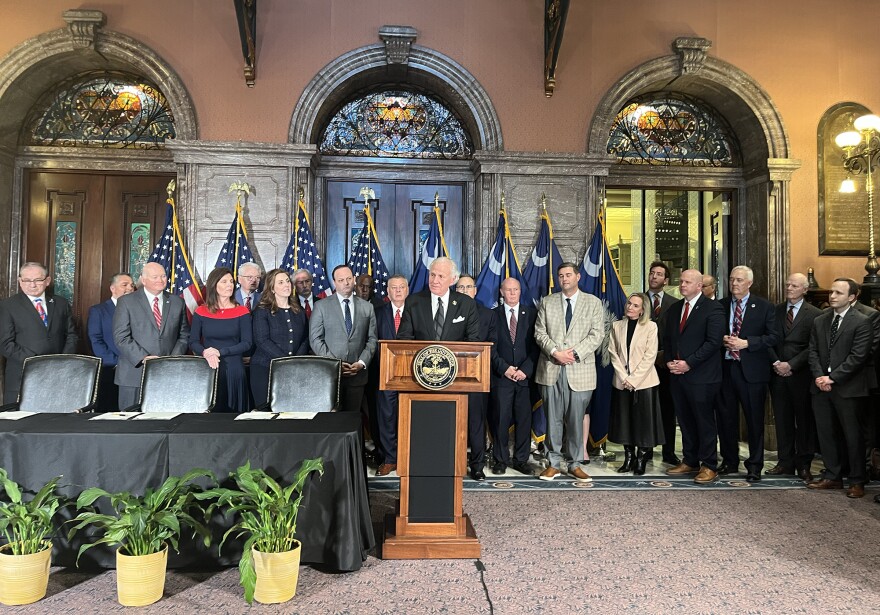 Gov. Henry McMaster along with S.C. Supreme Court Chief Justice John Kittredge, Senate President Thomas Alexander, Speaker of the House Murrell Smith, constitutional officers, cabinet officials, agency directors and dignitaries gathered in the Statehouse on March 3, 2026, to commemorate the 250th anniversary of the signing of the Declaration of Independence. While the Declaration was adopted on July 4, 1776, it was signed on August 2, 1776.