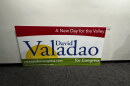 A campaign sign for Republican Congressman David Valadao.