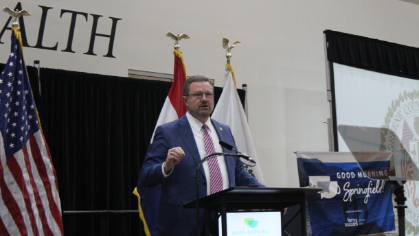 Greene County Presiding Commissioner Bob Dixon gives the State of the County address on October 2, 2026.