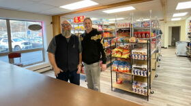Al Seale (left) and his business partner Jason Lovett (right) work together to put orders together for pickup as soon as they’re placed. (Brian Venua/KMXT)