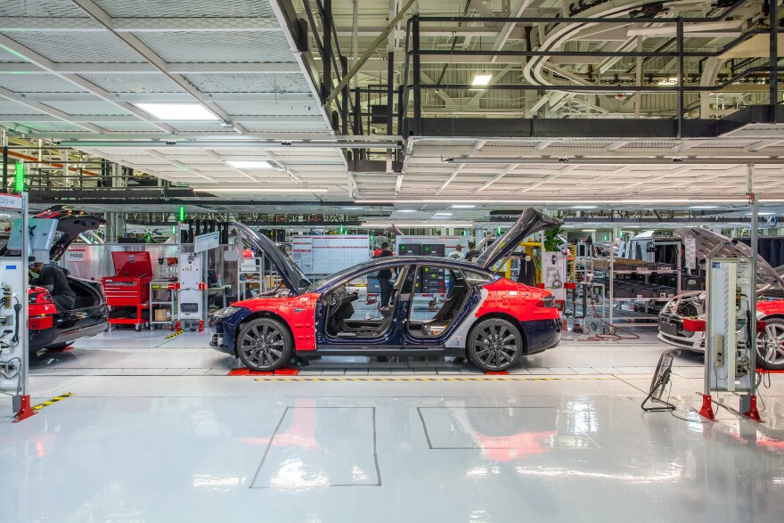 Tesla's factory in Fremont, California.