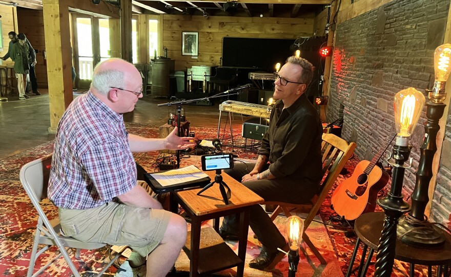 Chris Wienk and Kiefer Sutherland at Levon Helm Studios
