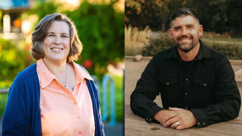 Kori Rodley (left) and Adam Wilson (right) are running to represent District 7 in the Oregon House of Representatives.