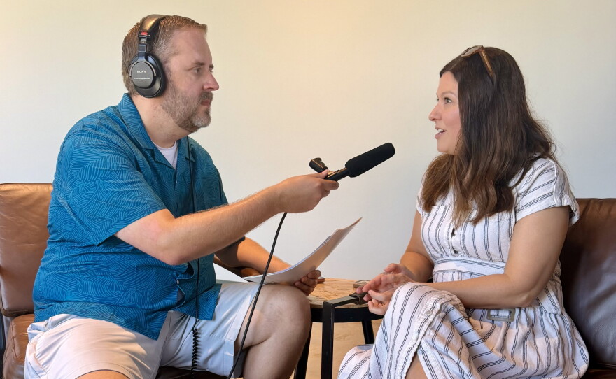 Jerrod Knight interviews Sarah Damoff at Hope Coffee in Melissa Texas on September 12, 2026.