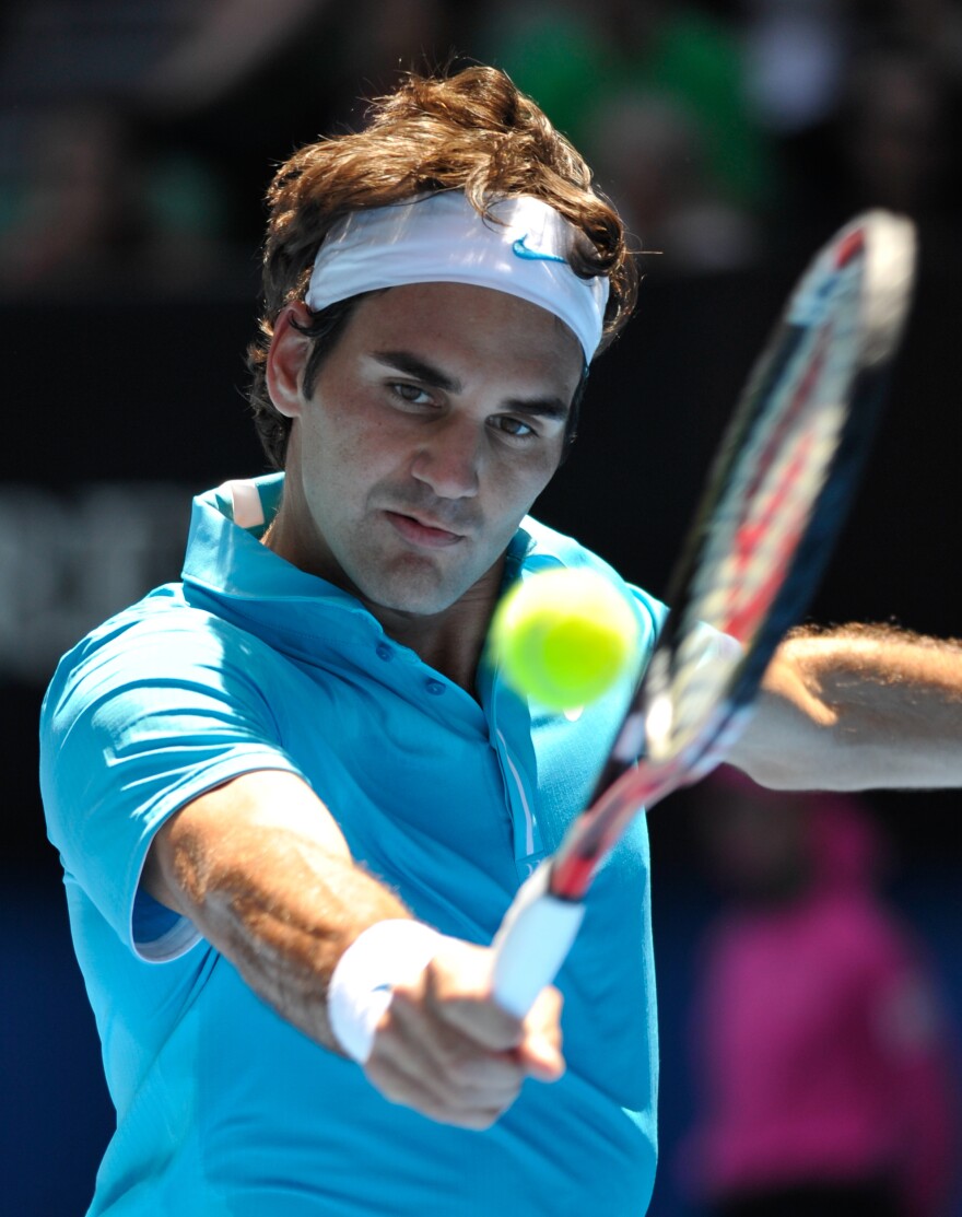 Roger Federer at the 2010 Australian Open.