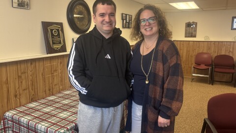 Hunter Polishan (left) uses PA ABLE, which allows people with disabilities to save up to $19,000 a year. His mom, Roseann Polishan works for The Arc in Scranton, a center for people with disabilities in Northeast Pennsylvania.