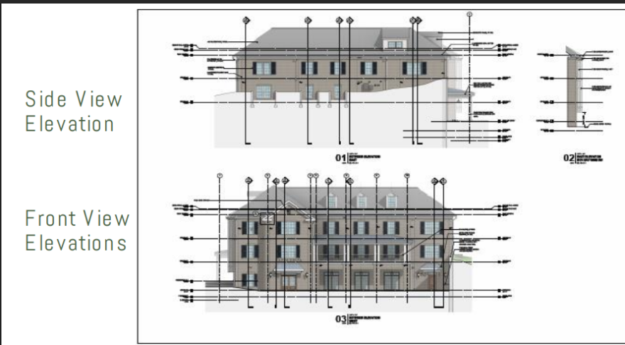 Drawing of a proposed house for U-M Kappa Delta sorority.