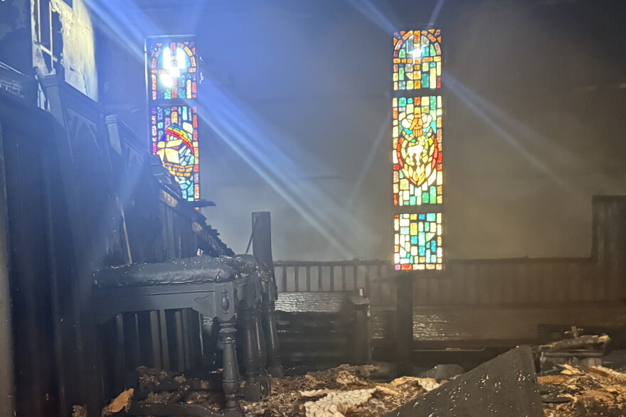 Everything burned around the sanctuary piano during a fire in May at St. Paul African Methodist Episcopal Church in Ocala.