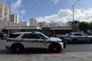 A Honolulu Police Department vehicle is seen on Makaloa Street near the Pāwaʻa Fire Station on June 1, 2026.