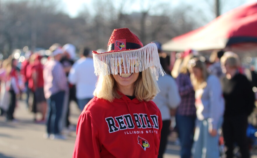 ISU fans at a tailgating event