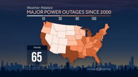 The analysis uses data gathered from utility companies around the country and defines a major power outage as one impacting more than 50,000 customers. The criteria for a weather event vary from place to place. (Graphic courtesy of Climate Central)