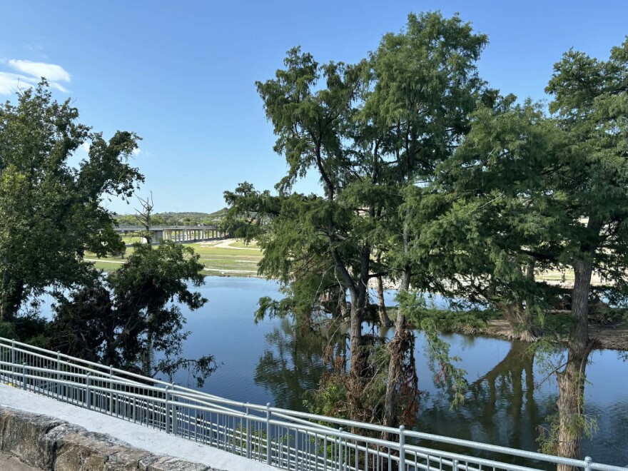 Heavily damaged area next to the Butt-Holdsworth Library. Today the area has been cleared.