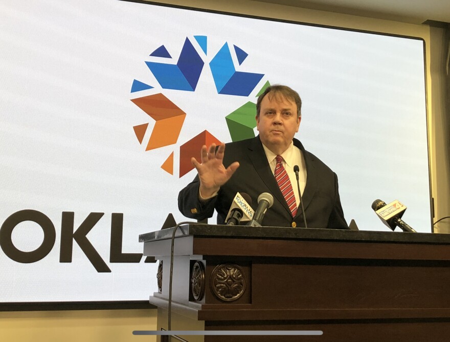 The Rev. Don Heath speaks at the Oklahoma Capitol on July 19, 2022, at a press conference expressing support for clemency for death row inmate James Coddington. Heath was present in the death chamber Thursday morning as Coddington's spiritual adviser during the condemned man's execution.