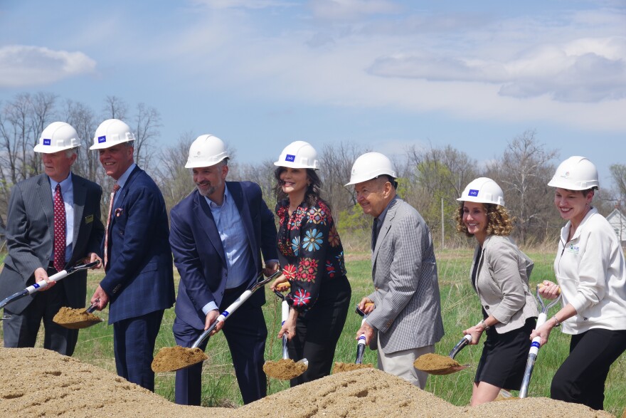 Michigan Governor Gretchen Whitmer breaks ground on the William Schma House alongside other state and local officials in the Edison Neighborhood.