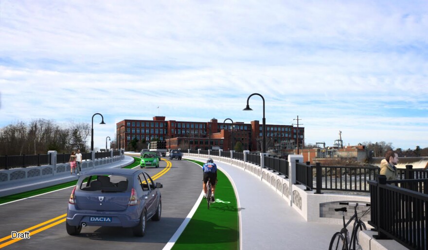 A draft rendering of the replacement Topsham-Brunswick bridge.