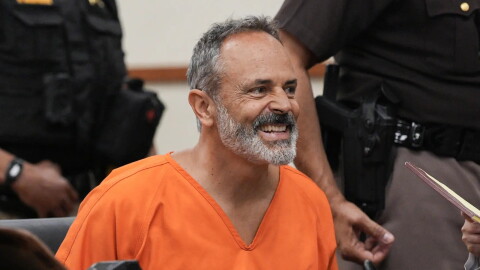Former Kentucky Gov. Matt Bevin wearing a Louisville Metro Department of Corrections jumpsuit during a court hearing Friday, Sept. 4, 2026.