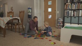 Robert Wyse (left), recent Central Michigan University doctoral graduate, and his daughter, Adeline, pose for a video that's in the TechCT app to help caregivers give more effective directions.