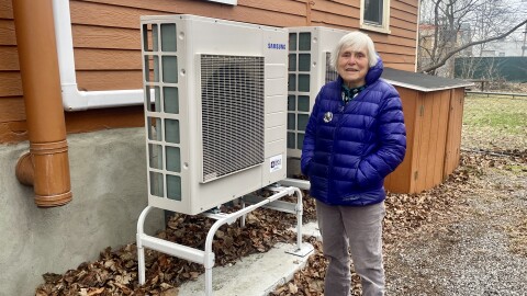 Ithaca homeowner Ruth Yarrow participated in the Clean Energy Equity Program, which helped her install a new heat pump system in her home.
