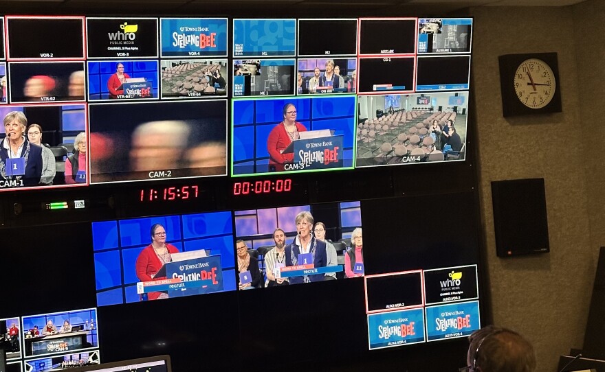 Inside a WHRO Public Media television control room. The Eastern Shore uses an aging translator TV system to keep WHRO and other local news stations on air, but may cut the program because of budget constraints.