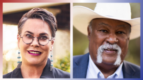 The headshots for Wyoming's U.S. Senate hopefuls, side by side