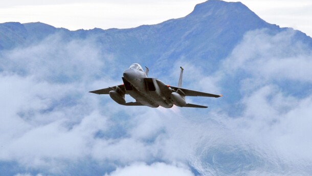 Pictured: An F-15 Eagle takes off from Elmendorf Air Force Base, Alaska, July 28 while participating in Red Flag - Alaska. Red Flag - Alaska is a Pacific Air Forces commander-based field training exercise for U.S. coalition forces. (U.S. Air Force photo/Senior Airman Laura Turner)