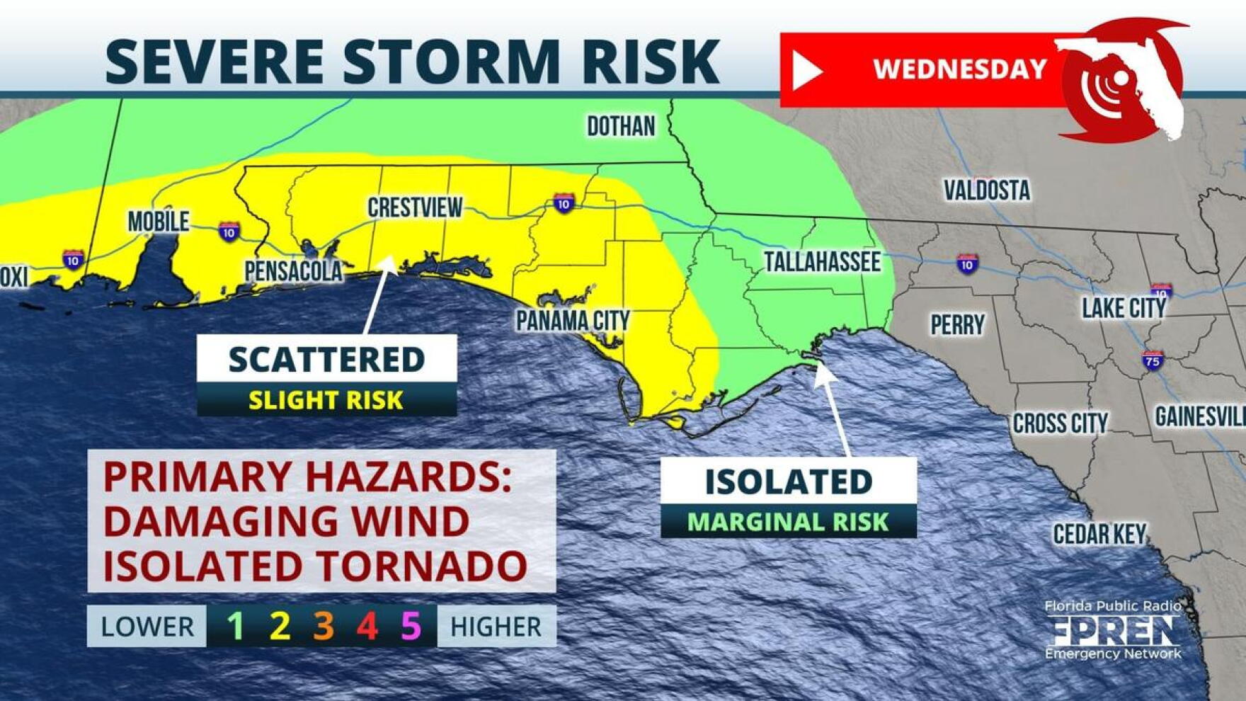 Parts Of The Florida Panhandle At Risk For More Strong Storms | WUWF