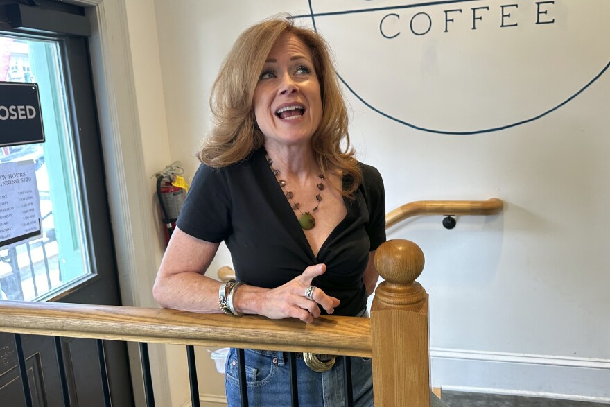 Terry Sykes, 61, of Newtown in Bucks County, Pa, who supports former President Donald Trump's policy positions, particularly on the economy, and that women "need to get over it," if they struggle with his style, talks in Newtown, Pa., on June 14, 2024.