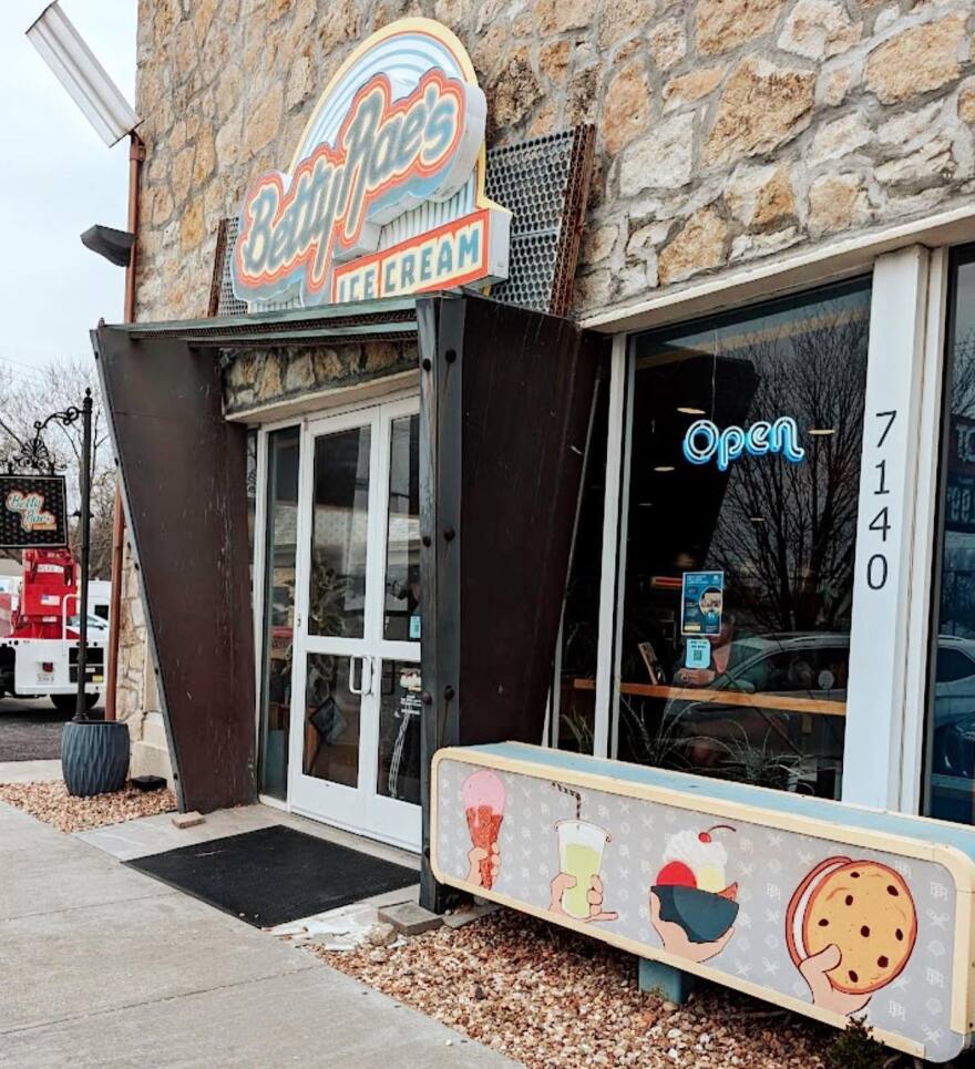 Exterior view of Betty Rae's Ice Cream shop in the Waldo neighborhood.