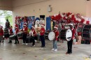 The drum club at Charles David Wyche Elementary school opening the Winter Extravaganza.
